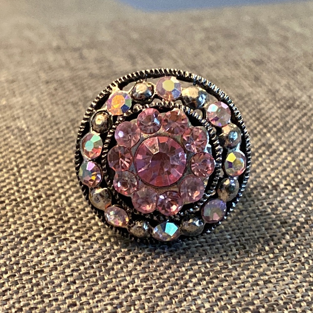 Pink Rhinestone Cocktail Ring-Bundle Add-on Only Please